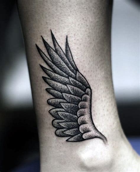 hermes wings ankle tattoo|chest wing tattoo.